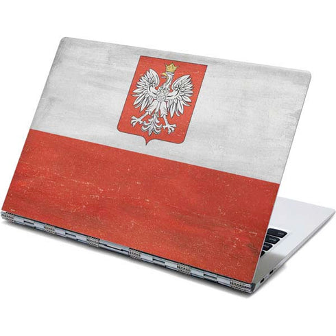 Poland Flag Distressed Yoga 910 2-in-1 14in Touch-Screen Skin